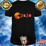 Funny Gamer Halloween Pumpkin Eating Virus Year 2020 Gamer T-Shirt