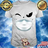 Funny Jack O' Lantern Pumpkin with Mask Halloween Costume T-Shirt