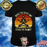 Funny Yoga Inhale The Good Shit Exhale The Bullshit T-Shirt