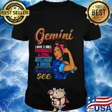 Gemini Black Woman Zodiac Sign T-Shirt