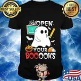 Ghost teacher open you booooks shirt