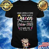 Girls 40th Birthday Queen October 1980 Queen Birthday T-Shirt