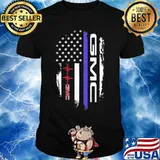 Gmc logo heartbeat american flag shirt