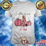 Golden Retriever in october we wear pink shirt