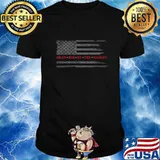 GRAB HIM BY THE BALLOT - Distressed Flag Anti Donald Trump T-Shirt