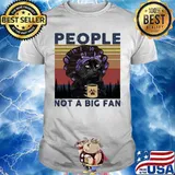 Grandma black Cat people not a big fan vintage retro shirt