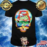 Grateful dead snoopy and bear playing guitar on car flowers shirt