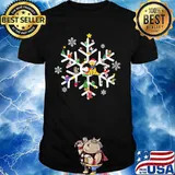 Grateful dead snoopy and bears color snowflakes christmas shirt