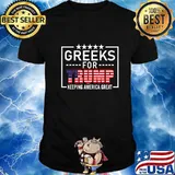 Greeks For Trump Conservative Gift Trump 2020 Re-Election T-Shirt