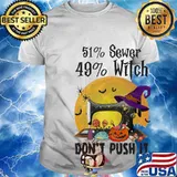 Halloween 51 percent sewer 49 percent don't push it shirt