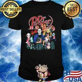 Halloween horror characters dr pepper logo shirt