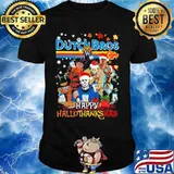 Halloween horror characters dutch bros happy hallothanksmas halloween thanksgiving christmas shirt