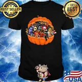Halloween horror characters pumpkin shirt
