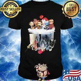 Halloween horror characters water mirror reflection shirt