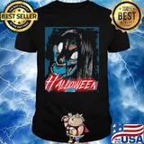 Halloween japan horror characters cartoon shirt