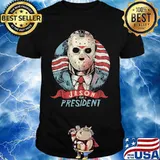 Halloween jason voorhees for president american flag shirt