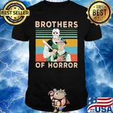 Halloween jason voorhees freddy krueger brothers of horror vintage retro shirt