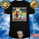 Halloween joker you're the ghost with the most babe vintage retro shirt