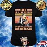 Halloween life is just better when i'm with my crocs vintage retro shirt