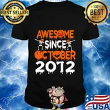 Halloween Skeleton Dabbing Gift October 2012 8th Birthday T-Shirt