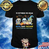 Halloween skull In October we wear blue and yellow Shirt
