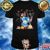 Halloween stitch witch pumpkins shirt