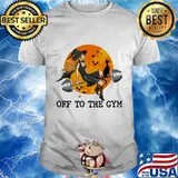 Halloween witch off to the gym sunset shirt