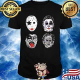 Happy halloween horror characters face shirt