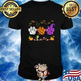 Happy halloween paw dogs witch shirt