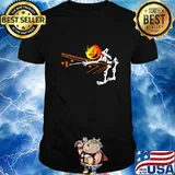 Happy halloween skeleton pumpkin billiard shirt
