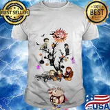 Happy halloween tree supernatural characters chibi shirt