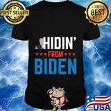 Hidin From Biden Anti-Biden Harris Creepy Joe Republican GOP T-Shirt