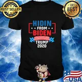 Hidin from Biden men women Vintage Pro Trump Anti Joe Biden T-Shirt