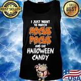 Hocus Pocus and Eat Halloween Candy Funny T-Shirt Tank top