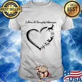 I am a simple woman heart reindeer christmas shirt