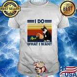 I DO WHAT I WANT CAT VINTAGE RETRO SHIRT