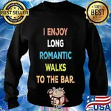 I Enjoy Long Romantic Walks To The Bar Vintage Style T-Shirt Sweater