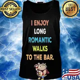I Enjoy Long Romantic Walks To The Bar Vintage Style T-Shirt Tank top
