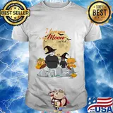 I love you to be the moon and black witches halloween shirt