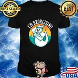 I'm Exorcising Halloween Workout Gym Exercise Lifting Ghost Shirt