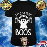 I'm Just Here For The Boos Drinking Mom Wine Lover Premium T-Shirt