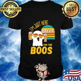 I'm Just Here For The Boos Halloween Ghost T-Shirt