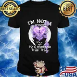 I'm not a widow to a husband with wings heart shirt