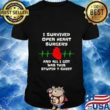 I Survived Open Heart Surgery Bypass Survivor Funny Gift T-Shirt