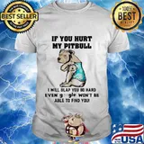If you hurt my pitbull i will slap you so hard even google won't be able to find you heart shirt