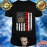 Indigenous Peoples Day Indian Native American Flag Bear Claw T-Shirt
