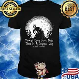 Jack skellington through every dark night there's a brighter day suicide awareness shirt
