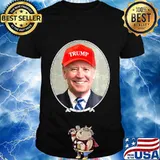 Joe Biden Wearing Hat Trump Premium T-Shirt