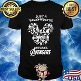 Just a disney princess marvel who loves avengers mickey mouse shirt