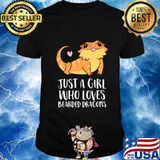 Just a Girl Who Loves Bearded Dragons Lizard Reptile T-Shirt